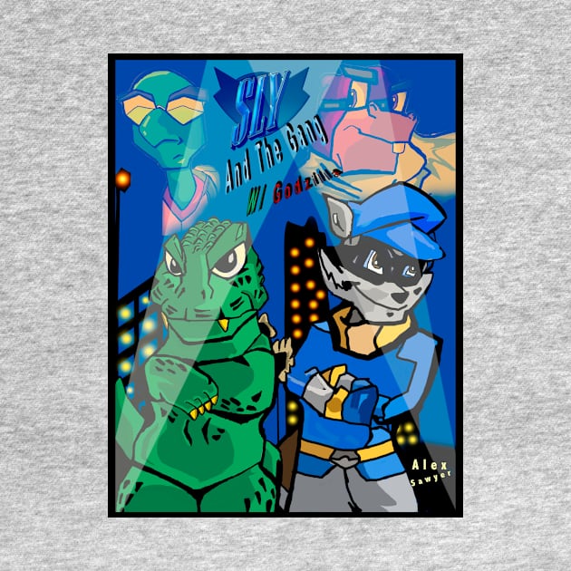 Sly Cooper and the Gang Featuring Godzilla by Asawyer80